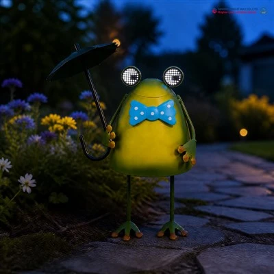 Lampe grenouille à énergie solaire